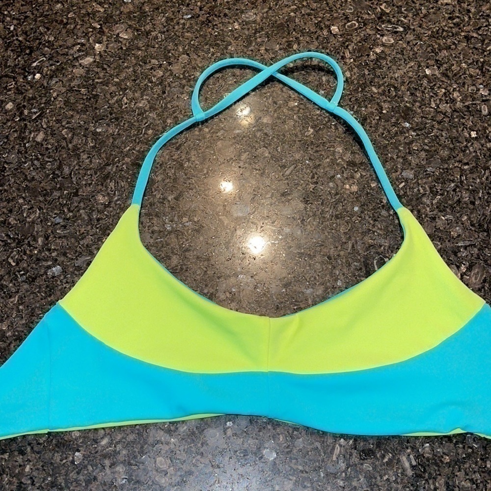 NWT Imsy Two Tone Reversible Halter Bikini Swim Top - Picture 5 of 7